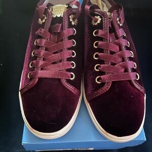 Jack Rogers Purple Sneakers Velvet Lia Low-Top